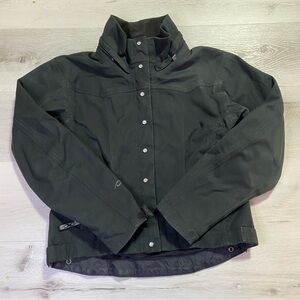 Marmot Black Waist Length Pearl Snap Vented Jacket, Size XS